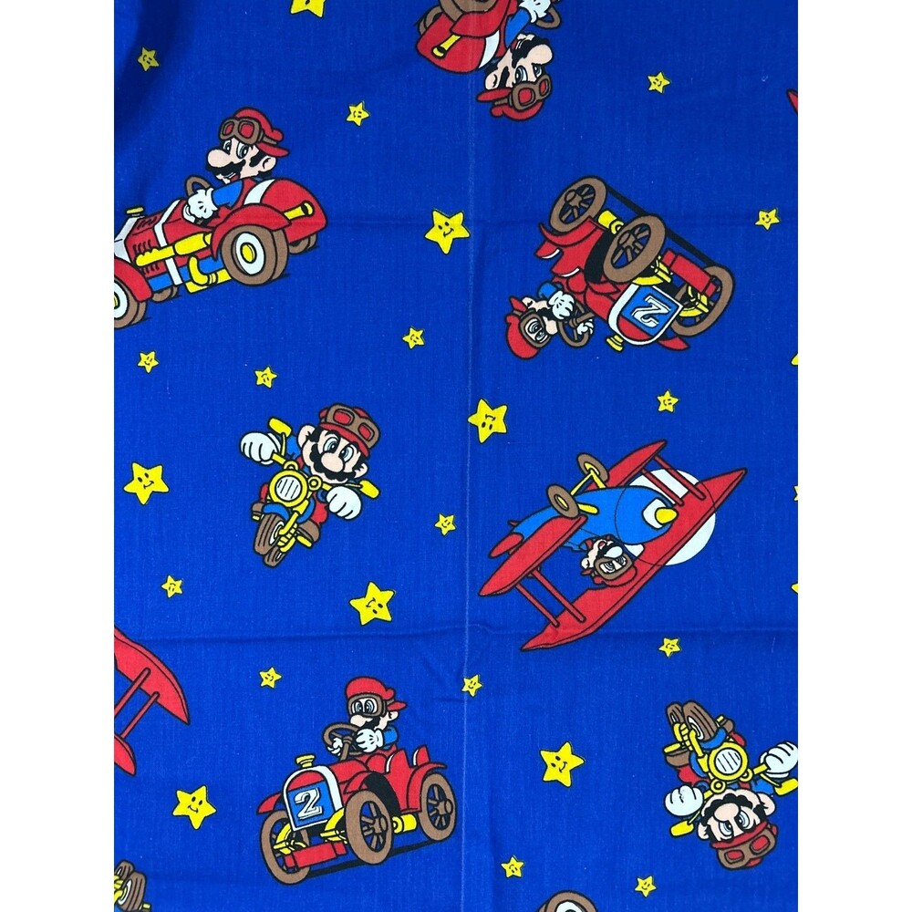 Nintendo Mario World Video Game Fabric 75 x 44 Sewing Quilting